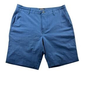Faherty All Day Shorts Mens 31 Blue Hybrid Quick Dry Stretch Drawstring 9"